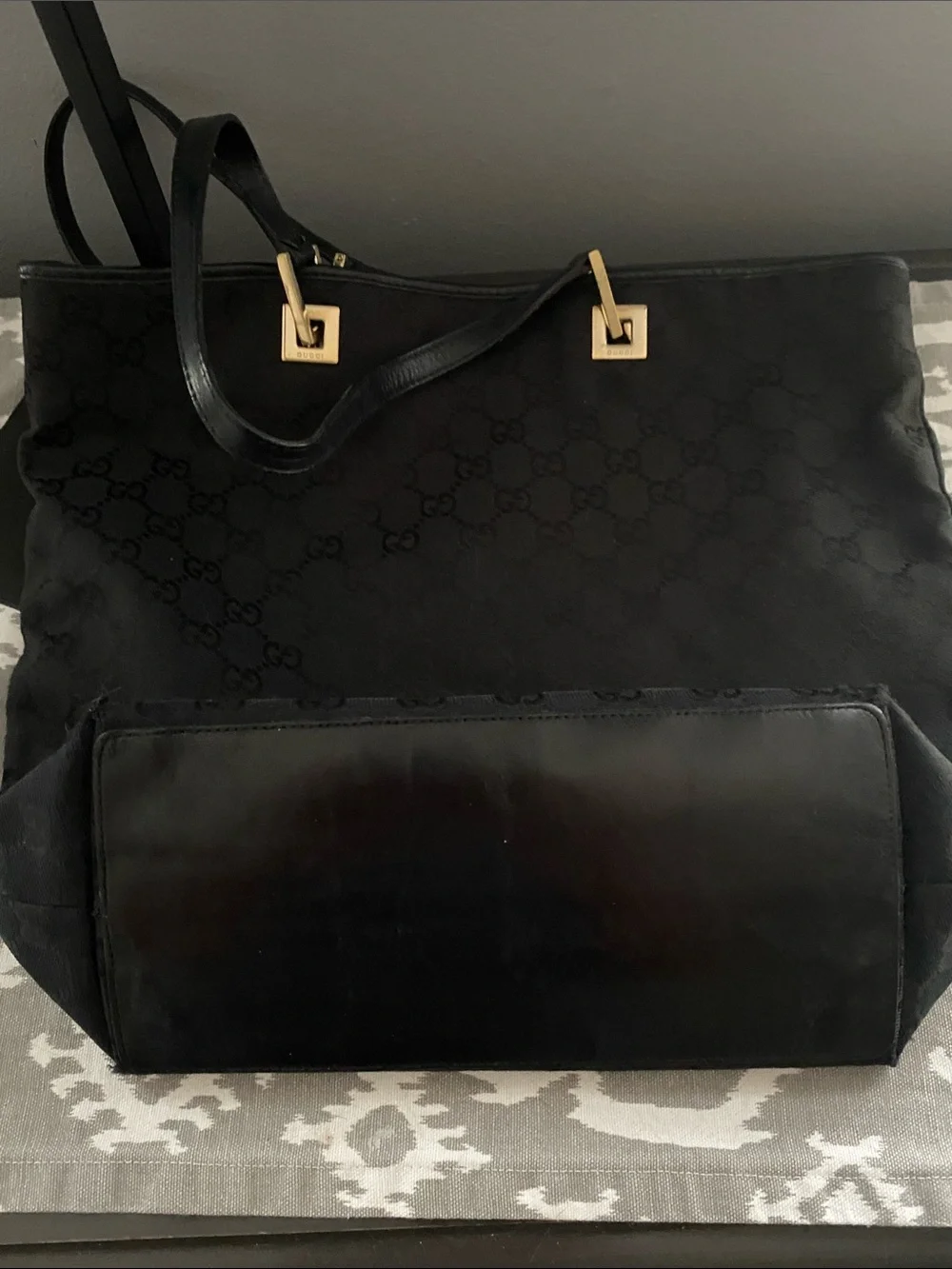 Gucci GG Black Tote Bag with COA